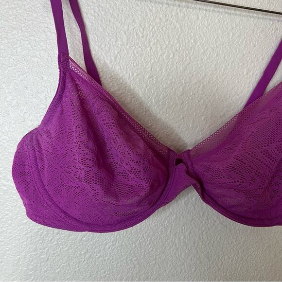 SOMA 1222 orchid daze purple pink unlined lace PC perfect coverage bra 38C - Picture 3 of 7